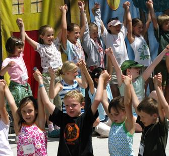 Kids perform in one of Montalvo's theatre camps